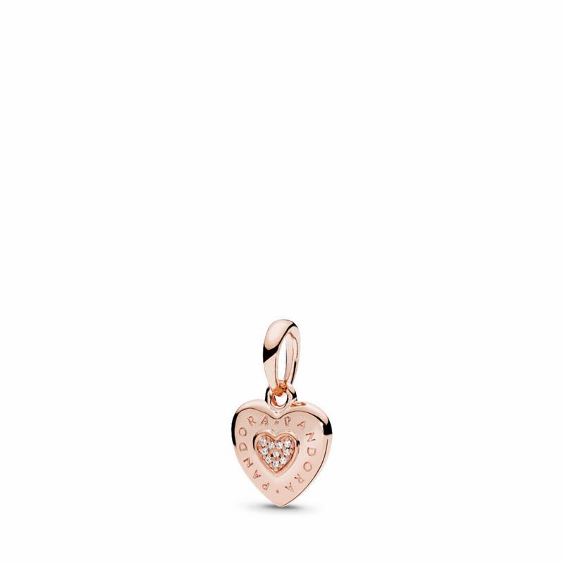 Pandora Rose™ Signature Heart Pendant - Pandora Rose/Cubic Zirconia - Canada | ES6542KJ